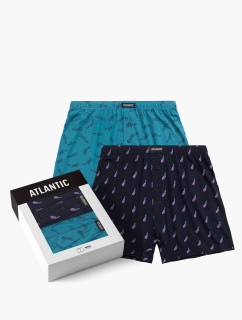 Pánske voľné boxerky ATLANTIC 2Pack - viacfarebné