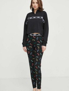 Dámske pyžamo s potlačou YI80001 čierne - DKNY