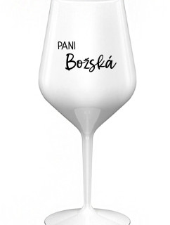 PANI BOŽSKÁ - biely nerozbitný pohár na víno 470 ml