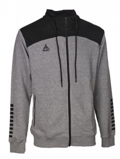 Select Oxford Zip U Hoodie T26-01811 Šedo-čierna mikina s kapucňou