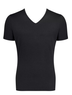 Pánské tričko GO V-Neck Slim Fit - BLACK - černá 0004 - SLOGGI