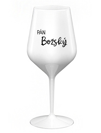 PÁN BOŽSKÝ - biely nerozbitný pohár na víno 470 ml