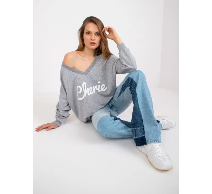 Mikina FA BL 7754.55P biela šedá