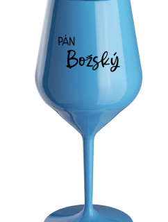 PÁN BOŽSKÝ - modrý nerozbitný pohár na víno 470 ml