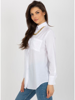 Biele oversize tričko s odnímateľnou retiazkou