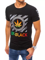 Čierne pánske tričko Dstreet RX4705