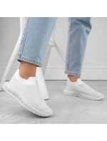 Športová obuv D&A W OLI257B slip-on s bielym zirkónom