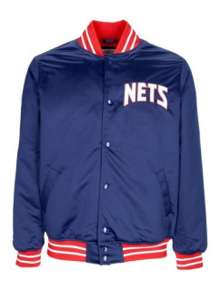 Mitchell & Ness NBA Heavyweight Satin Jacket New Jersey Nets OJBF3413-NJNYYPPPNAVY pánské