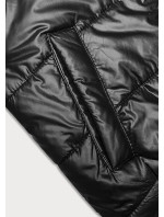 Krátká černá dámská bunda s stahovacími lemy model 19046699 - S'WEST