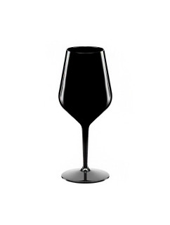 Černá nerozbitná sklenice na víno 470 ml model 20216705 - Giftela